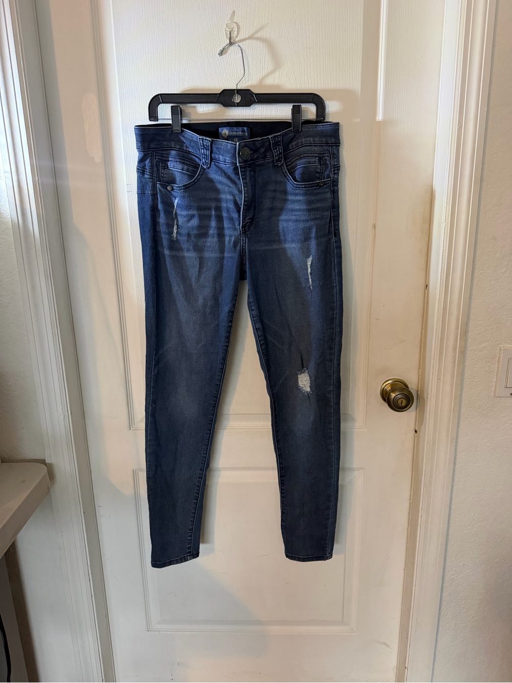 Democracy ab solution Medium Blue Ripped Skinny Jeans